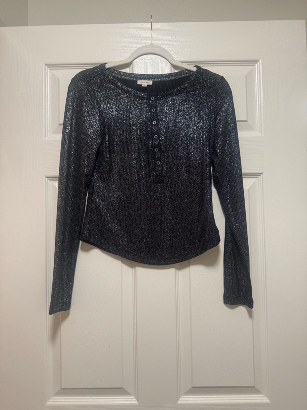 Anthropologie The Andie Ribbed Spotlight Henley Long Sleeve by Pilcro - Picture 7 of 15